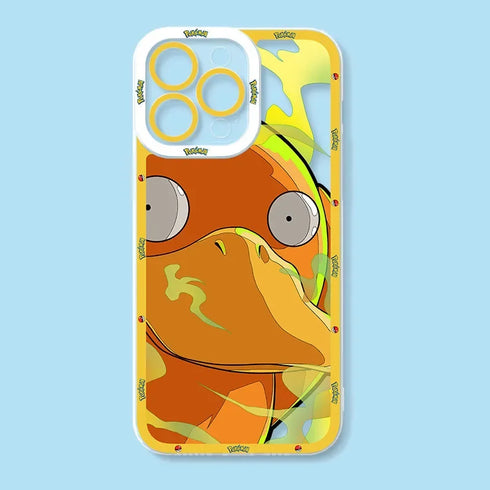 Luxury Pokemon Silicone Case for iPhone 15, 14, 13, 12, 11 Pro Max, XR, XS, X, 8, 7, SE